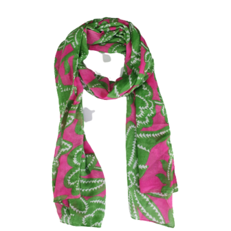 Zomersjaal MARIANNA - Roze / Groen - Dames - Polyester