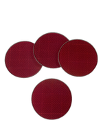 Onderzetters JAMMIE met patroon - Rood - Glas - &Oslash; 10 cm - Rond