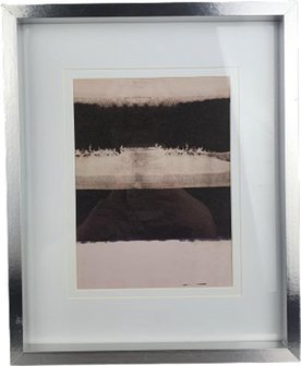 Fotolijst Met Standaard SPENCER - Zilver / Wit - Hout / Glas - 24 x 30 cm - 1