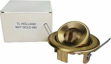 Lampen spotje / Inbouwspots rond TL HOLLAND 060 - Mat goud - Metaal - Max 50 W - Kantelbaar - Set van 6 - 2