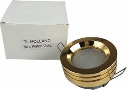 Lampen spotje / Inbouwspots rond - MINI PISTON - goud - Metaal - Max 50 W - Buiten - Set van 6 - 1