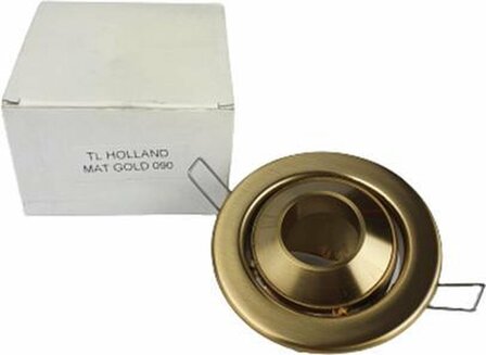 Lampen spotje / Inbouwspots rond - TL 090 - Mat goud - Metaal - Max 50 W - Kantelbaar - Set van 6 - 1