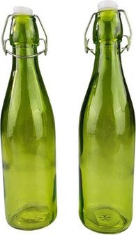 Trendy decofles MARISOL - Rond - Groen - Glas - 6x27cm