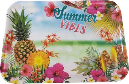 Dienblad &#039;&#039;Summer Vibes&#039;&#039; MARLEEN - Multicolor - Kunststof - 42 x 31 cm