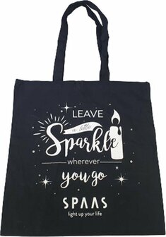 Shopping bag - Shopper - Tas - Boodschapen - Zwart - Sparkle