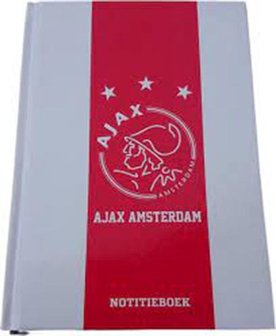Ajax notitieboekje lijnen - Wit / Rood - Karton / Papier - 21,5 x 15 cm - A5 - Set van 2