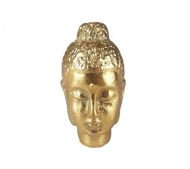  Beeld boeddha hoofd BRENT - Goud - &Oslash; 6 x 10 cm