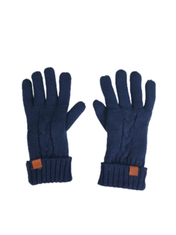 Handschoenen met Bruin labeltje - Blauw - Polyester - Vrouw