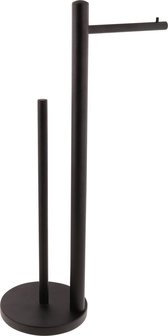 Toiletrolhouder met standaard THOMAS - Zwart - Metaal