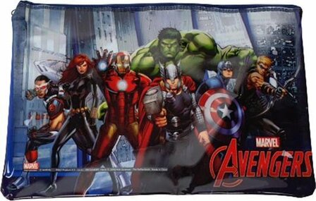 Avengers etui - Blauw / Multicolor - PVC - 24 x 15 cm
