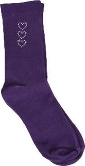 Sokken hartjes / love - Roze / Paars - Maat 31 / 34 - Set van 2 - Fashion Socks -2