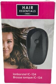 Hair Essentials Ionische Haarborstel - Borstel - Zacht haar - Zwart - 8 x 13 x 7 cm