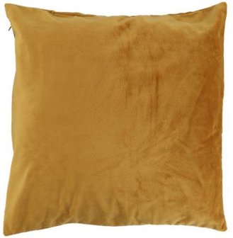 Sierkussenhoes Velours GIOVANNI - Okergeel - 45 x 45 cm - Polyester