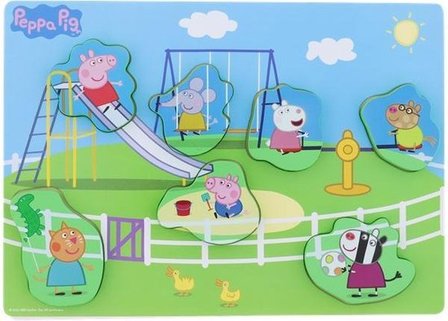 Houten puzzel Peppa Pig - Multicolor - Hout - Chunky Puzzel - 30 x 22 cm