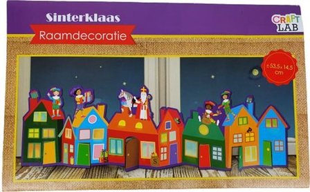 Sinterklaas raamdecoratie - Multicolor - Karton - 30 x 18 cm - Red Hart | All You Need Is Prices