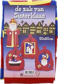 Zak van Sinterklaas - Met 3D Effect - Rood - Vilt - 90 x 60 cm