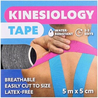 Kinesiology Tape - Sport Tape - Roze - Katoen - Waterafstotend - 5 m x 5 cm