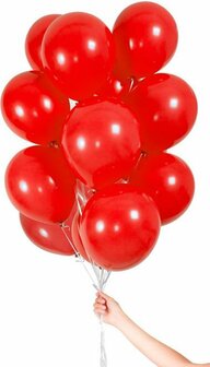 Ballonnen - Rood - 12 stuks - Knoopballonnen - Halloween - Party ballonnen