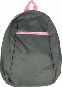 Rugzak - Grijs / Roze - BEA - 41 x 30 cm - Kinderen - Volwassenen - Rugtas - Schooltas - Backpack - Compact