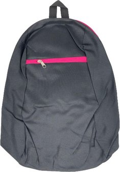Rugzak - Zwart / Fuchsia - BEA - 41 x 30 cm - Kinderen - Volwassenen - Rugtas - Schooltas - Backpack - Compact