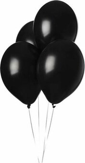 Ballonnen - Zwart - 12 stuks - Knoopballonnen - Halloween - Party ballonnen