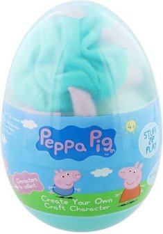 Peppa Pig - Maak je eigen knuffel - Blauw - 16 cm - Knutselen - Ei - George