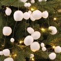 Kerst Deco Sneeuwballenhanger - Wit - Wol 5