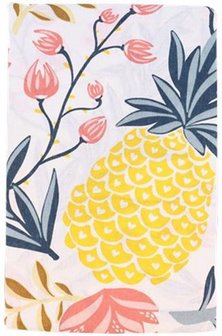 Tafelkleed Tropical Ananas Motief - Katoen - Waterafstotend - Multicolor - 140 cm x 250 cm