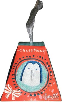 Kerst Giftbox Sokken - Turquoise - Pinguin - One Size - Kersthanger - Kerstcadeau - Kerstsokken - Kerstboom