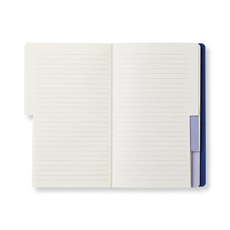 Notitieboek met Paginamarkeringen - Blauw - Papier - 80 Pagina&#039;s - Gelinieerd - 21 x 13 cm