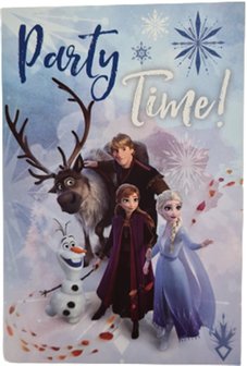 Frozen 2 uitnodiging kaarten meisjes - Paars/ Multicolor - Karton / Papier - 10 x 15 cm - Set van 5