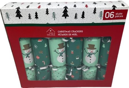 Christmas Crackers - Party Crackers - Mini Kerstmis Spel - Kerstspel - Wie ben ik - Kerst Musthave - Groen / Donkergroen - Set 