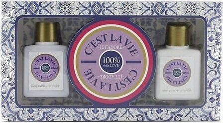 C&#039;est La Vie - Je T&#039;adore Geschenkset - Bodylotion / Shower Gel - Paars - 20 x 3,5 x 11 cm