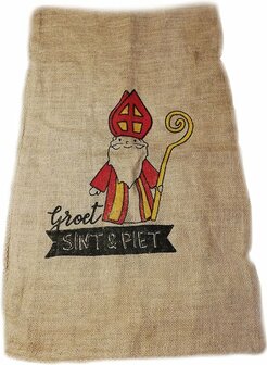 De zak van Sinterklaas - Jute - 100 x 60 cm - Cadeau - Sinterklaas - Piet