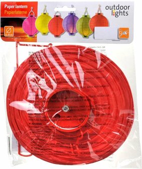 Papieren lantaarn - Halloween - Feest - Lampion - Rood - Papier - &Oslash; 20 cm