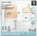 Suavinex Zero Zero Flesspeen - Zalm / Transparant - Baby Starterset - Siliconen - 180 ml 4