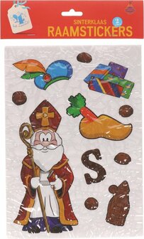 Sinterklaas Raamstickers Pepernoten - Bruin - Kunststof - 2 vellen