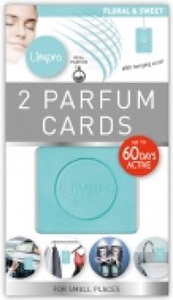 2 Parfum cards - Geurzakje - Auto luchtverfrisser - Set van 2 - Floral &amp; sweet geur - 16.5 x 9.5 - Blauw