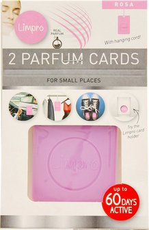 2 Parfum cards - Geurzakje - Auto luchtverfrisser - Set van 2 - Baby sweet geur - 16.5 x 9.5 - Roze