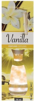 Vanille Geurstokjes Difusser - 75 ml - Parfum - Lucht - Toilet