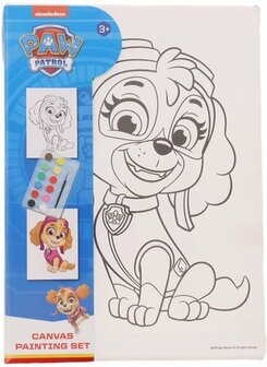 Paw Patrol schilderset - Skye - Canvas - 18 x 25 cm - Vanaf 3 jaar