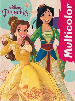 Disney Prinsessen Kleurboek - Belle &amp; Mulan - Multicolor - Kinder Kleurboek - Papier - 28 x 20 cm