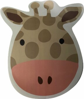 Dieren placemat BOER - Giraffe - Kunststof - Multicolor - Set van 2 - 40 x 35 cm