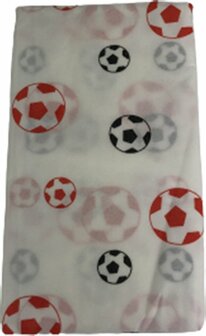 Voetbal Tafelkleed LIDWINA - Wit / Zwart / Rood - Stevig Papier - 180 x 130 cm