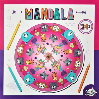 Mandala Kleurboek voor Kinderen - Multicolor - Papier - 21 x 21 cm - 24 Pagina&#039;s