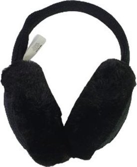 Koptelefoon On-Ear Stereo Oorwarmer - Zwart - Zacht acryl - Met microfoon