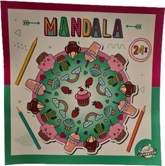 Mandala Kleurboek voor Kinderen - Multicolor - Cupcakes - Papier - 21 x 21 cm - 24 Pagina&#039;s