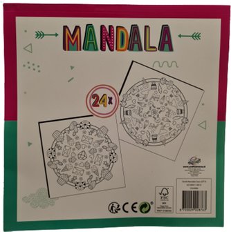 Mandala Kleurboek voor Kinderen - Multicolor - Cupcakes - Papier - 21 x 21 cm - 24 Pagina&#039;s