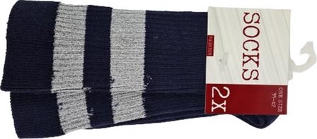 Warme sokken - Huissokken - Blauw/Zilver - Glitter - One size - maat 35-42 - TV / Netflix / Hangbank sokken - Wintersokken