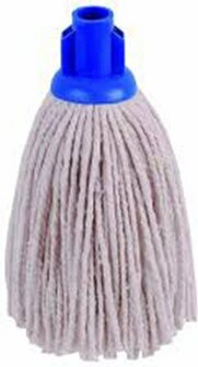 Schoonmaak Mop - Losse mop Dweil - Losse mop voor mopset - Wit / Blauw - Set van 2